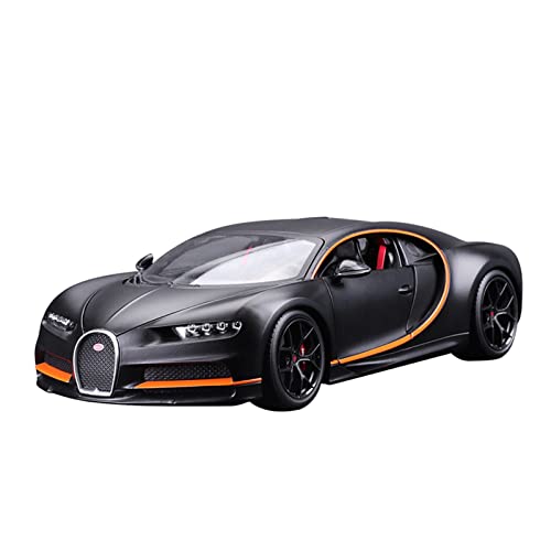 HUGGES 1 18 Für Bugatti Chiron Schwarz Legierung Diecast Modell Simulation Statische Auto Ornament Mode Männer Geschenk von HUGGES