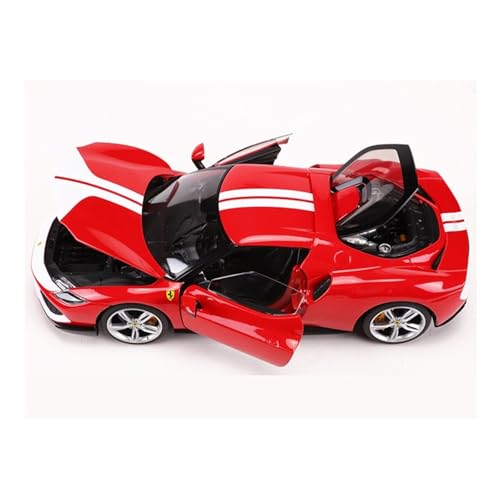 HUGGES 1 18 Für Ferrari 296 GTB Legierungssimulation Sportwagenmodell Spielzeug Rot Dekorierter Schreibtisch 25CM Sammlung Souvenir Geeignet Für Männer Und Jungen von HUGGES