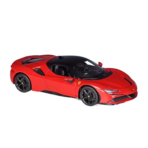 HUGGES 1 18 Für Ferrari SF90 Stradale Druckguss Legierung Sportwagen Simulation Metall Modellauto Sammlung von HUGGES