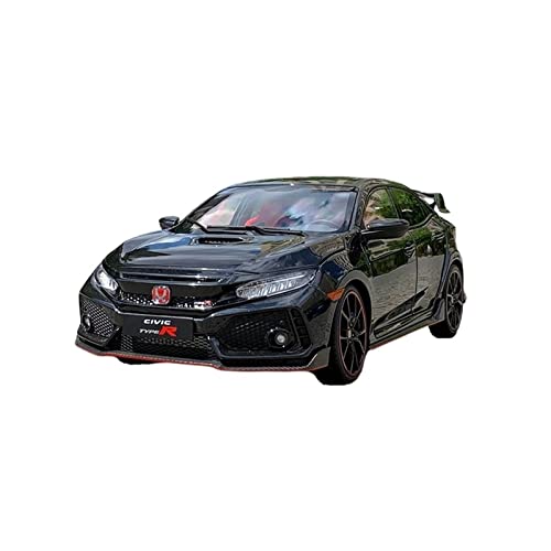 HUGGES 1 18 Für Honda Civic Type-R Schwarz Legierung Druckguss Statische Modellauto Handwerk Sammlung Männer Geschenk von HUGGES