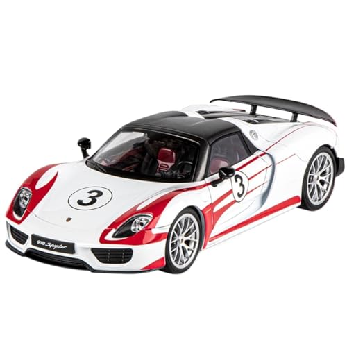 HUGGES 1 18 Für Porsche 918 Martini Lackiertes Legierungsautomodell 26CM Dekorative Schreibtischsammlung Gedenkspielzeug für Erwachsene(Red) von HUGGES