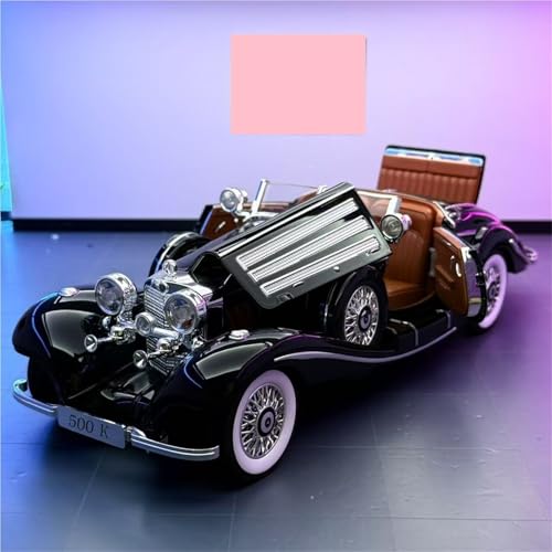 HUGGES 1 18 für Mercedes-Benz 500k Oldtimer-Legierung Automodell 29 cm schwarz dekorativ Schreibtisch Sammlung Display Souvenir Spielzeug Männer Jungen von HUGGES