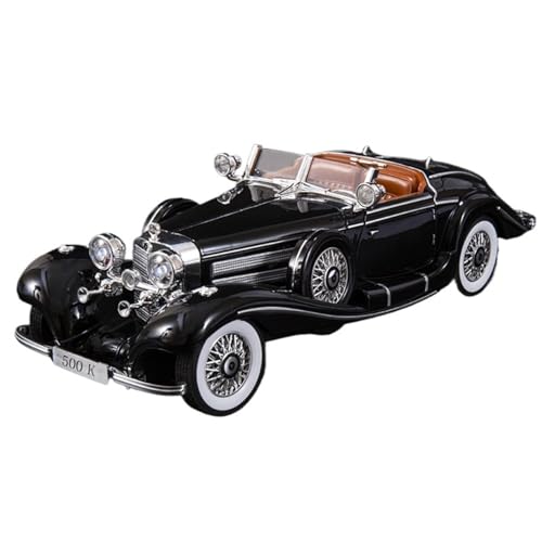 HUGGES 1 18 für Mercedes-Benz 500k Oldtimer-Legierung Automodell 29 cm schwarz dekorativ Schreibtisch Sammlung Display Souvenir Spielzeug Männer Jungen von HUGGES