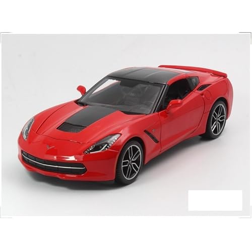 HUGGES 1 18 für den Chevrolet Corvette C7 Z51 Roadster 2014 Fine Edition Simulation Legierung Automodell Dekoration Sammlung Gedenkgeschenke für Erwachsene(Red) von HUGGES