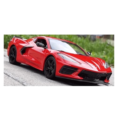 HUGGES 1 18 für die Chevrolet Corvette 2020 Sportwagensimulation Legierungsautomodell-Dekorationskollektion Gedenkgeschenke für Erwachsene(Gray) von HUGGES