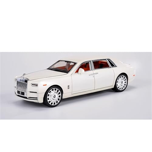 HUGGES 1 20 für Rolls-Royce Phantom Automodell Legierung 25 cm Zoll dekorative Schreibtisch Spielzeug Sammlung Souvenir Display für Männer Jungen(White) von HUGGES