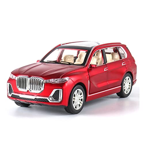 HUGGES 1 24 Für BMW X7 SUV Diecast High Simulation Zinklegierung Automodell Geschäftsgeschenk(Rot) von HUGGES