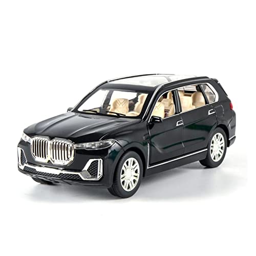 HUGGES 1 24 Für BMW X7 SUV Diecast High Simulation Zinklegierung Automodell Geschäftsgeschenk(Schwarz) von HUGGES