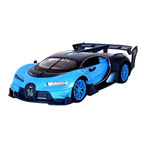 HUGGES 1 24 Für Bugatti GT Sportwagen Zinklegierung Diecast Automodell Als Geschenk Handarbeit Für Jungen Erwachsene(Blau) von HUGGES