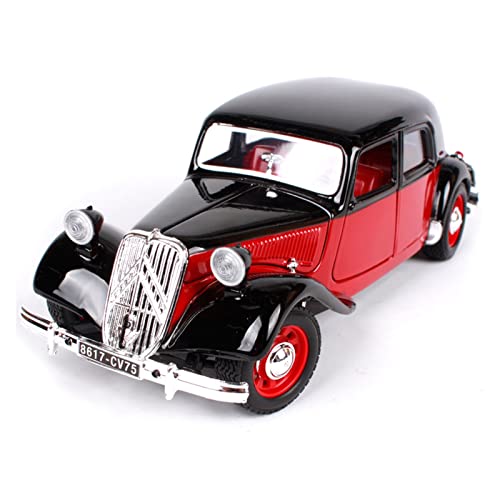 HUGGES 1 24 Für Citroen 15 CV TA Simulation Pull Back Toy Car Modell Mit Sound Light von HUGGES