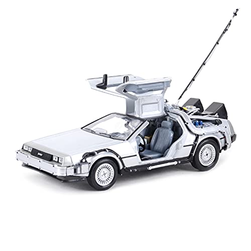 HUGGES 1 24 Für Delorean DMC-12 Zinklegierung Diecast Pull Back Automodell Für Erwachsene Display Ornamente(Weiß) von HUGGES