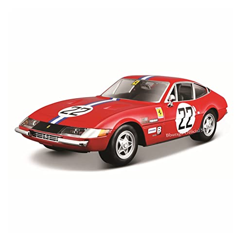 HUGGES 1 24 Für Ferrari 365 GTB4 Simulation Pull Back Car Model Mit Sound Light von HUGGES