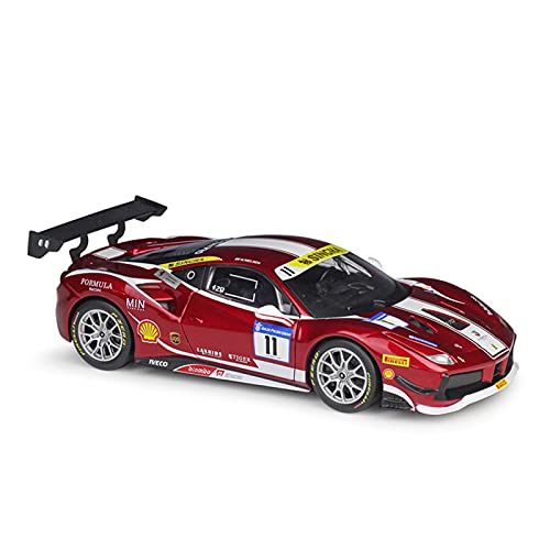 HUGGES 1 24 Für Ferrari 488 Challenge Sportwagen Rennversion Simulation Legierung Automodell Spielzeug Geschenk Sammlung Handwerk von HUGGES