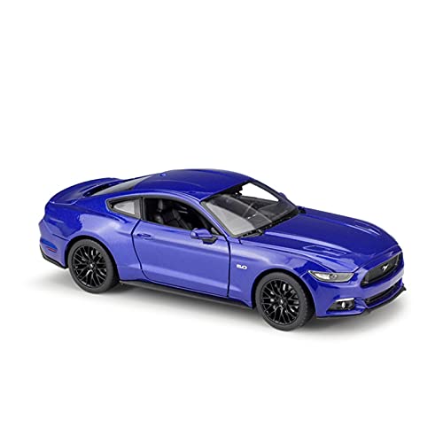 HUGGES 1 24 Für Ford Mustang GT Klassisches Modellauto Metall Sportwagen Legierung Spielzeugauto Für Kindergeschenke Sammlung(Blau) von HUGGES