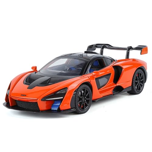 HUGGES 1 24 Für McLaren Senna Supercar Simulation Legierung Auto Modell Sammlung Display Dekoriert Schreibtisch 20CM Orange Jungen Männer(Orange) von HUGGES