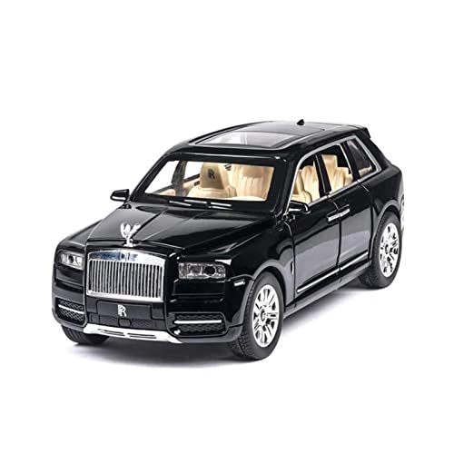 HUGGES 1 24 Für Rolls Royce Cullinan Automodell Metalllegierung Zurückziehen Automodell Für Erwachsene (Schwarz) von HUGGES