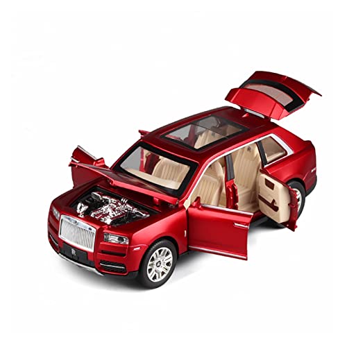 HUGGES 1 24 Für Rolls Royce Cullinan Metalllegierung Diecast Pull Back Automodell Für Display Ornamente(Rot) von HUGGES