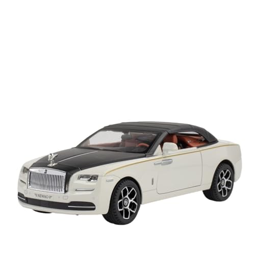 HUGGES 1 24 Für Rolls Royce Dawn Spofec Legierung Modellauto Miniatur Supercar Metall Fahrzeug Jungen Geschenk(Weiß) von HUGGES