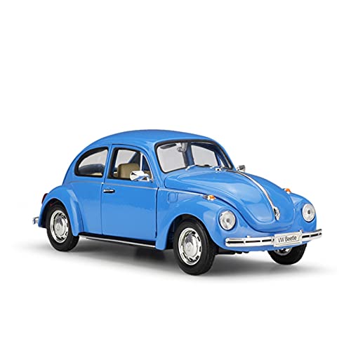 HUGGES 1 24 Für Volkswagen Käfer Typ 1 Oldtimer Metalllegierung Hohe Simulation Automodell Für Erwachsene Geschenk(Blau) von HUGGES