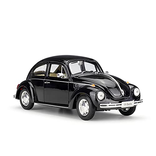 HUGGES 1 24 Für Volkswagen Käfer Typ 1 Oldtimer Metalllegierung Hohe Simulation Automodell Für Erwachsene Geschenk(Schwarz) von HUGGES