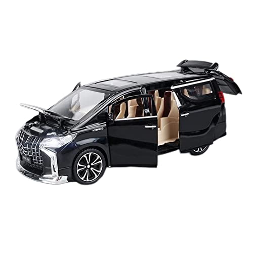 HUGGES 1 24 Statischer Druckguss Für Toyota Alpha Simulation Business Auto Modell Metall Fahrzeug Ornamente Display Geschenk(Schwarz) von HUGGES