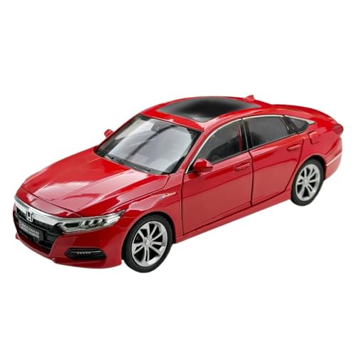 HUGGES 1 24 für Honda Accord Zehn Generation Simulation Legierung Modell Auto Schreibtisch Jungen Männer Spielzeug Sammlung Display Memorial(Red) von HUGGES