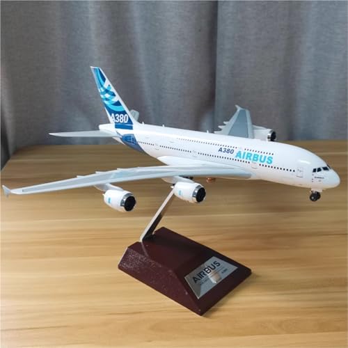 HUGGES 1 260 Flugzeugmodell Replik für Airbus A380 Prototyp Legierung 30 cm dekorative Sammlung Schreibtisch Display Männer und Jungen Geschenk Souvenir von HUGGES