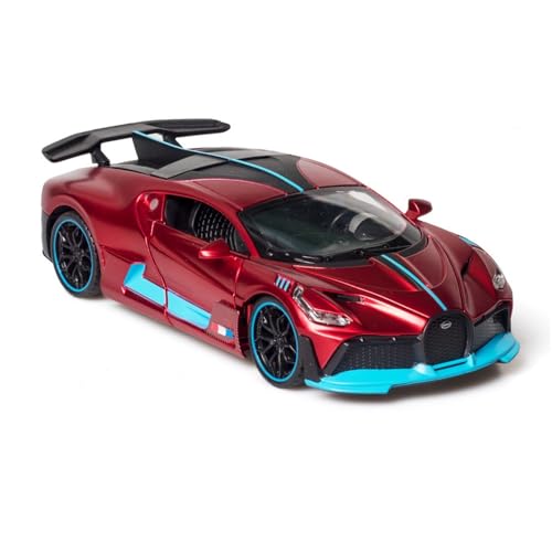 HUGGES 1 32 Für Bugatti Divo Supercar Legierung Auto Modell 15CM Verziert Schreibtisch Ornamente Souvenir Spielzeug Sammlung Jungen(Red) von HUGGES