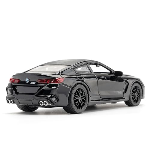 HUGGES 1 32 für BMW M8 Coupe Auto Modell Legierung Simulation Dekorative Schreibtisch Sammlung 15 cm Mit Staub Abdeckung Dekoration Spielzeug Jungen(Black) von HUGGES