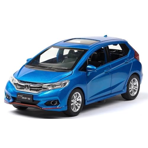 HUGGES 1 32 für Honda Fit Simulation Legierung Auto Modell Freizeit Fahrzeug Spielzeug Dekoration Schreibtisch Display Sammlung Memorial 16CM(Blue) von HUGGES