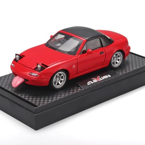 HUGGES 1 32 für Mazda MX5 Supercar Simulation Legierung Auto Modell 14,5 cm Schreibtisch Dekoration Sammlung Souvenir Spielzeug Jungen(Red) von HUGGES