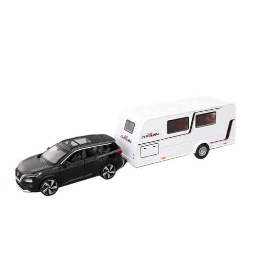 HUGGES 1 32 für Nissan Jijun Trailer RV Simulation Legierung Auto Modell Dekoration Sammlung Souvenir Schreibtisch Dekoration Spielzeug Jungen(Black) von HUGGES