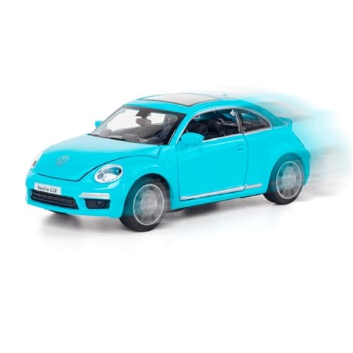 HUGGES 1 32 für Volkswagen Beetle GSR Simulation Legierung Auto Modell 15CM Dekoriert Schreibtisch Souvenir Spielzeug Sammlung Für Männer Jungen(Blue) von HUGGES