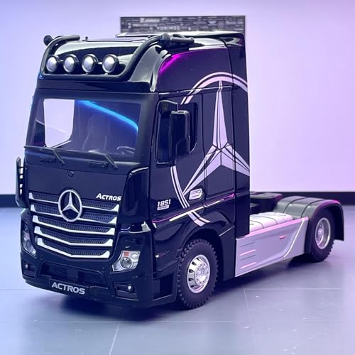 HUGGES 1 36 für Mercedes Truck Tow Head Simulation Legierung Auto Modell 17,5 cm Dekoriert Schreibtisch Souvenir Spielzeug Sammlung Für Männer Jungen(Black) von HUGGES