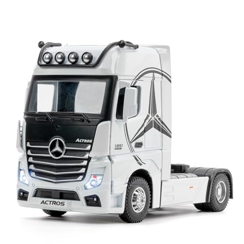 HUGGES 1 36 für Mercedes Truck Tow Head Simulation Legierung Auto Modell 17,5 cm Dekoriert Schreibtisch Souvenir Spielzeug Sammlung Für Männer Jungen(White) von HUGGES