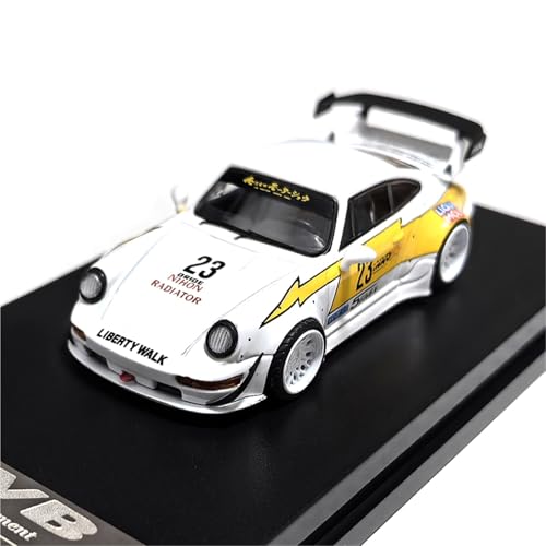 HUGGES 1 64 Für Porsche 964 Wide-Body RWB Simulation Legierung Auto Modell Statische Dekorative Schreibtisch Sammlung Display 2,7 ​​Zoll(White) von HUGGES