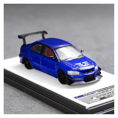 HUGGES 1 64 für Mitsubishi EVO 9 Open-Cover-Version Simulation Legierung Auto Modell Sammlung Display Schreibtisch Dekoration Für Männer Erwachsene Geschenke(Blue) von HUGGES