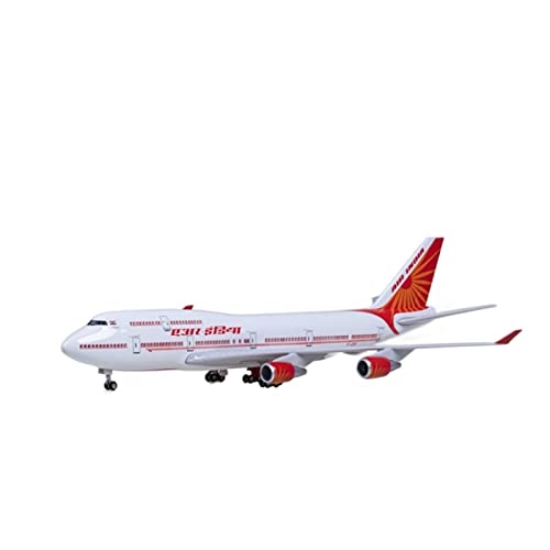 HUGGES 47 cm B747 Für Air India Flugzeugmodell Mit Lichtern Und Rädern Harzflugzeug Im Maßstab 1 150 von HUGGES