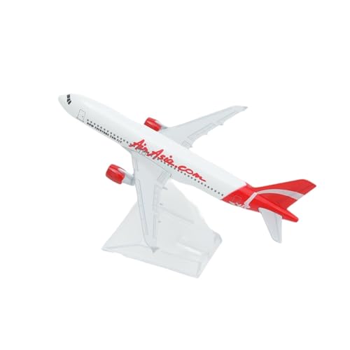 HUGGES Air Asia A320 Aircraft Alloy Diecast Model 15cm Aviation Collectible Miniature Souvenir(A) von HUGGES