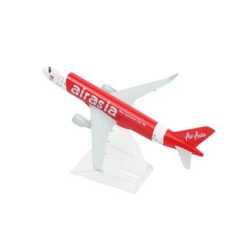 HUGGES Air Asia A320 Aircraft Alloy Diecast Model 15cm Aviation Collectible Miniature Souvenir(F) von HUGGES