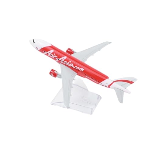 HUGGES Air Asia A320 Aircraft Alloy Diecast Model 15cm Aviation Collectible Miniature Souvenir(G) von HUGGES