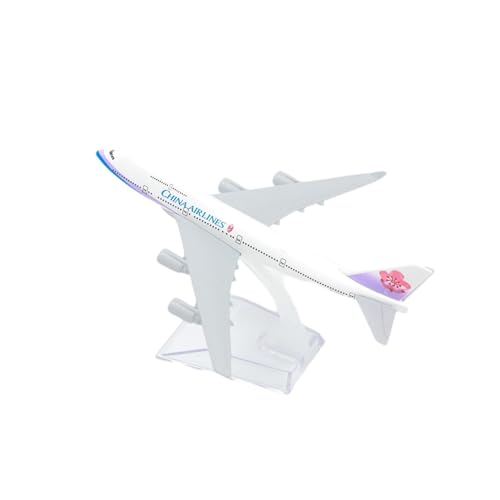 HUGGES China Airlines Taiwan B747 Aircraft Alloy Diecast Model 15cm Aviation Collectible Miniatur Souvenir(A) von HUGGES