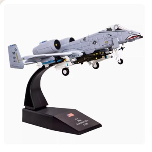 HUGGES Flugzeugmodell für A-10-Kampfflugzeug, 16 cm, Kampfflugzeugmodell aus Metalldruckguss, Schreibtischspielzeug, Dekoration, Maßstab 1:100 von HUGGES