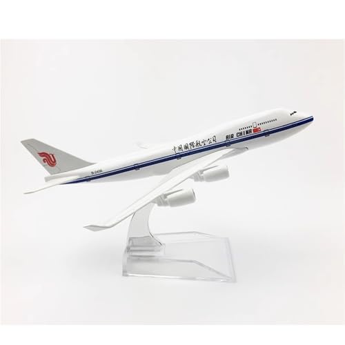 HUGGES Flugzeugmodell für Air China für Boeing 747, Simulation von Passagierflugzeugen, Legierung, statische Dekoration, Schreibtischspielzeug, Sammlung, Souvenir, Jungen, 16 cm von HUGGES