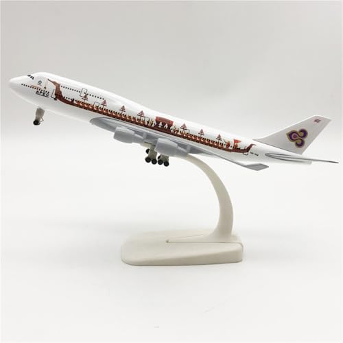 HUGGES Flugzeugmodell für Thai Dragon Boat Airlines Boeing 747, Miniatur-Legierung, Dekoration, Sammlung für Gedenken an Schreibtischjungen von HUGGES