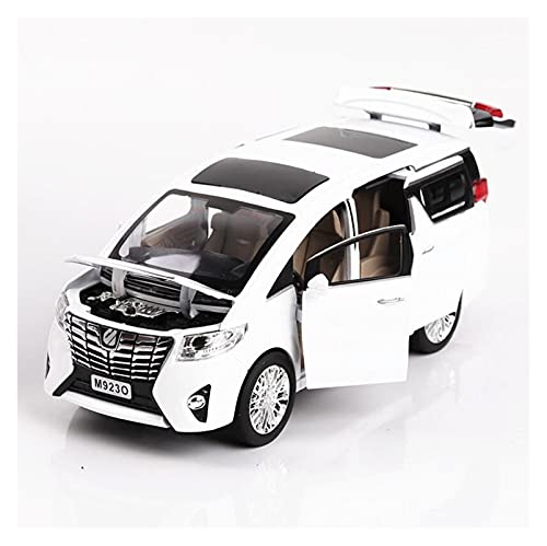 HUGGES Für 1 24 Simulationsfinale Legierung Toyota Alphard Sound Und Licht Ziehen Sportwagenmodell Kindergeschenksammlung Zurück(Weiß) von HUGGES