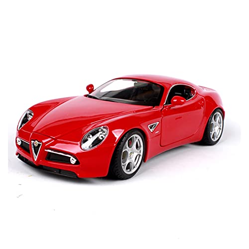 HUGGES Für Alfa Romeo 8C 1 18 Simulation Druckgusslegierung Akustik Pull Back Sportwagen Modell Geschenksammlung(Rot) von HUGGES