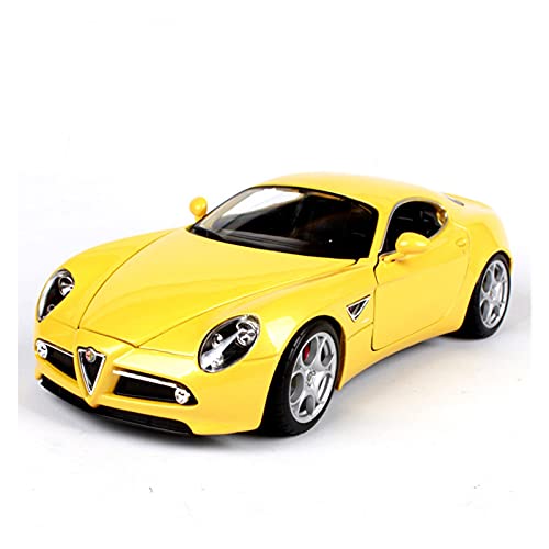 HUGGES Für Alfa Romeo 8C 1 18 Simulation Druckgusslegierung Akustik Pull Back Sportwagen Modell Geschenksammlung(Yellow) von HUGGES