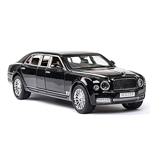 HUGGES Für Bentley Mulsanne Extended 1 24 Simulation Finale Alloy Sound and Light Car Model Gift Collection(Schwarz) von HUGGES