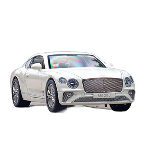 HUGGES Für Bentley. GT V8 1 24. Simulation Druckgusslegierungs-Sound- Und Lichtautomodell-Geschenk-Sammlung(Weiß) von HUGGES